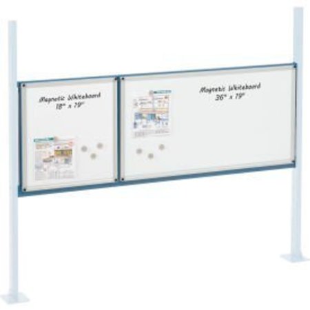 GLOBAL EQUIPMENT 18"   36" Whiteboard Panel Kit, 60"W, Blue 319180BL